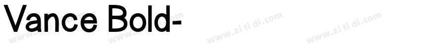 Vance Bold字体转换